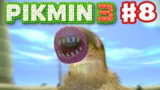 Pikmin 3  Day 8  Sandbelching Meerslug Boss Fight Nintendo Wii U Gameplay Walkthrough [upl. by Blus471]