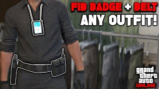 NEW How To Get The FIB Badge amp Belt On Any Outfit In GTA 5 Online [upl. by Amr]