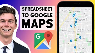 Importing Spreadsheet into Google Maps  Tutorial [upl. by Nahc]