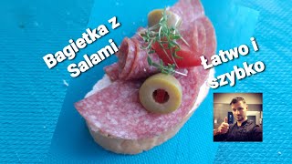 Przekąski  Bagietka z salami  Łatwy przepis na Bagietkę 🥖 z Salami 🥓 [upl. by Lorimer408]