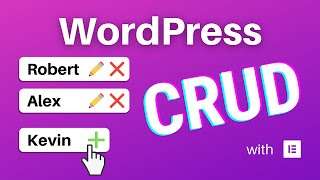 How to do Simple CRUD Operations in WordPress with Elementor [upl. by Nylisoj]