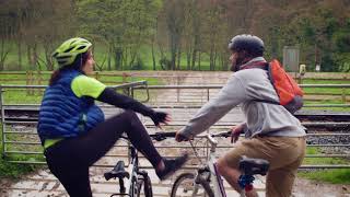 Level crossings  Cyclists on the crossing [upl. by Allis]