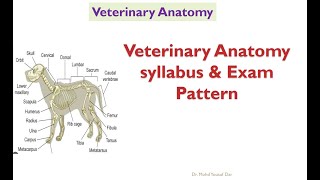 Syllabus of veterinary anatomy BVSc amp AHexam pattern first year BVSc and AH [upl. by Nnalorac845]