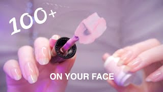 ASMR 100 TRIGGERS on YOUR FACE First Person  NonStop Tingles [upl. by Elleinaj]