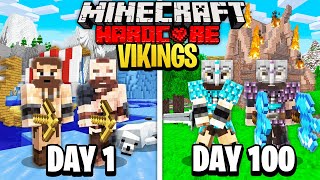 We Survived 100 Days as Viking Raiders in Minecraft Heres What Happened [upl. by Bridges493]