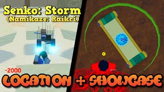 Senko Storm Namikaze Raikiri Location  Showcase  Shindo Life [upl. by Maxim]