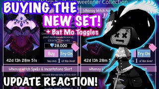 BUYING the NEW SET Reacting to Toggles  Royale High Halloween Update [upl. by Sinnaiy]