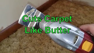 Oscillating Multi Tool For Carpet Removal  3 Uses To Make It Easier [upl. by Anaidiriv]