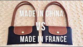 Longchamp Le Pliage Made in China vs Made in France  Comparison [upl. by Gardner]