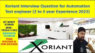 Xoriant Interview Question for Automation Test engineer 2 to 8 year Experience 2022 [upl. by Egduj277]