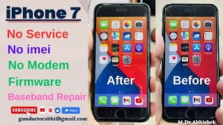 iPhone 7 amp 7 Plus No Service  No Signal  No IMEI  No Modem Frimware How To Fix iPhone No Service [upl. by Diaz]