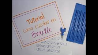 Tutorial cómo escribir en Braille [upl. by Norwood]