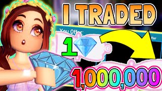 I Traded 💎1 DIAMOND Into 1000000 DIAMONDS💎 FULL SERIES Royale High Trading Challenge [upl. by Hotze]