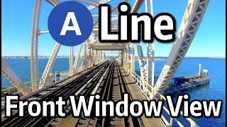 ⁴ᴷ⁶⁰ NYC Subway Front Window View  The A Line to 207th Street [upl. by Eboh]