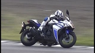 YAMAHA YZFR25 vs Kawasaki Ninja250 サーキット完全試乗対決｜丸山浩の速攻バイクインプレ [upl. by Esinwahs466]