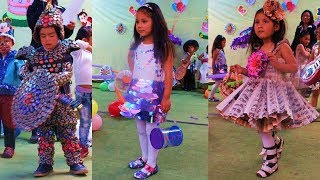 👗Trajes o vestuarios con material reciclado para niños 😍  CONCURSO DE JARDÍN parte 2 🌈 [upl. by Jarred]