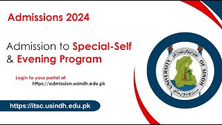 Admissions 2024 Special Self and Evening Program [upl. by Yvor675]