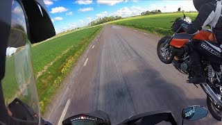 Ducati Hypermotard 821 Quick Shift vs KTM Super Duke 990 with GPR [upl. by Charlotte979]