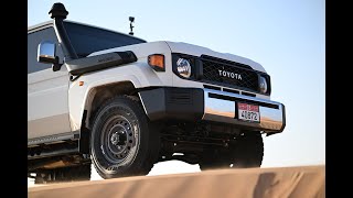 2024 Land Cruiser 76 V8 Diesel Desert Driving in UAE [upl. by Daiz]