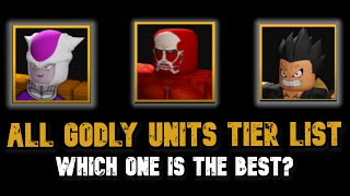 UPDATED All Godly Tier List Ultimate Tower Defense Roblox [upl. by Nolasba]