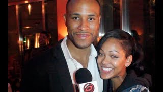 Meagan Good amp DeVon Franklin Interview  Studio Q [upl. by Akirdna]