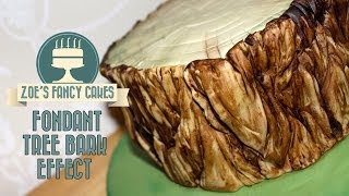 Fondant tree bark effect How To Tutorial Zoes Fancy Cakes [upl. by Masuh]