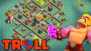 O MELHOR LAYOUT TROLL CC6 BH6 PARA VILA DO CONSTRUTOR  CLASH OF CLANS [upl. by Atinuaj]