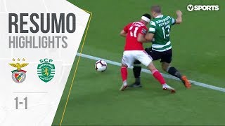 Highlights  Resumo Benfica 11 Sporting Liga 1819 3 [upl. by Otxis849]