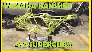 HOW TO PAINT AN ATVDIRTBIKE FRAME Yamaha Banshee 472 Supercub Part 2 [upl. by Iruahs]