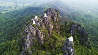 Stunning Mountaintop Pagodas in Lampang Thailand [upl. by Parlin]