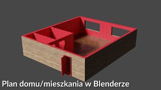 Grafika 3D  Plan domumieszkania Blender [upl. by Kaazi]