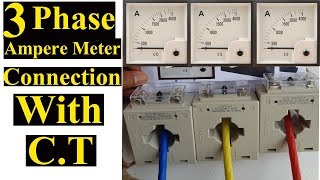 Ampere Meter Connection  Ampere Meter Digital  AMP METER AND CT INSTALLATION IN UrduHindi [upl. by Assenay]