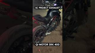 SC PROJECT EXHAUST  QJ MOTOR SRK 400  JODHPUR [upl. by Adair633]