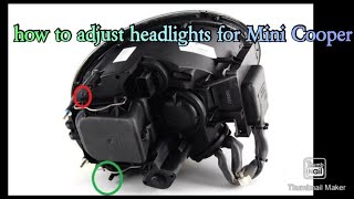 How to Adjust Headlights For Mini Cooper 20022006 R50R53R56 [upl. by Enneirb]