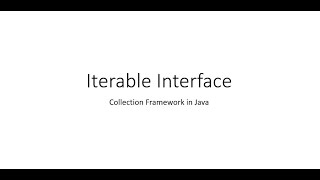 Iterable Interface [upl. by Notlimah]