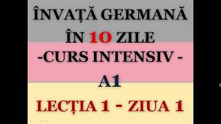 Invata germana in 10 zile  CURS INTENSIV A1  LECTIA 6 [upl. by Naeerb]