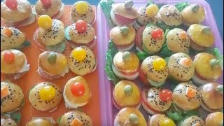 Recette de mini burger avec différentes garnitures  apéro dinatoire [upl. by Waki]