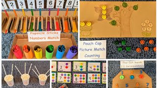 DIY One to One Correspondence Kids Activities  Homemade Rational Counting Games for Preschoolers [upl. by Loriner469]