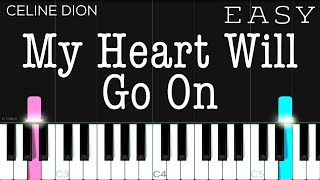 My Heart Will Go On Titanic OST  Celine Dion  EASY Piano Tutorial [upl. by Yeltnerb]