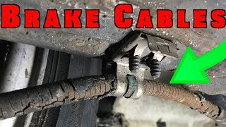 How to Replace and Adjust Parking Brake Cables [upl. by Aicela]