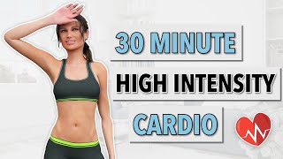 30MIN HIGH INTENSITY CARDIO with Warm Up  FULL BODY WORKOUT [upl. by Kantor]