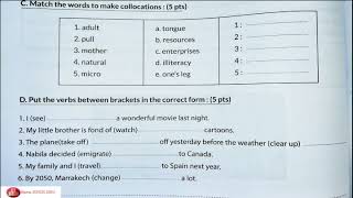 English 2 bac global exam  unit 1 2345 نمودج امتحان شامل في اللغة الانجليزية [upl. by Nevil]