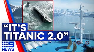 Shocking footage shows cruise ship crash into iceberg in Alaska  9 News Australia [upl. by Reham216]