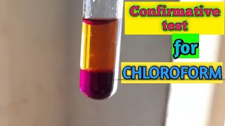 Confirmative tests for Chloroform CHCl3 [upl. by Mackenie]