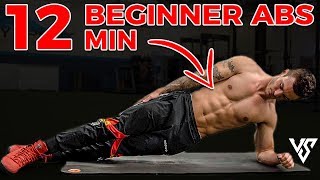 12 Minute Beginner Ab Workout You Can Do From Home  V SHRED [upl. by Nana]