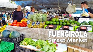 Fuengirola Street Market Malaga Spain Walking Tour November 2024 4K [upl. by Eimaral]