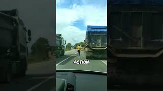 Reckless Driver Gets Instant Justice By Truckers 😱 [upl. by Adnohsad]