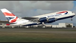 FSX HD Project Airbus A380 BRITISH AIRWAYS 284 San Francisco to London Full Flight Passenger View [upl. by Yrrag]