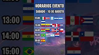 HORARIOS EVENTO FORTNITE  SABADO 10 DE AGOSTO Fortnite [upl. by Luise]