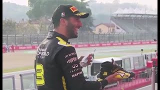 Daniel Ricciardo shoey  Imola 2020 [upl. by Siroled]